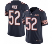 Youth Chicago Bears #52 Khalil Mack Navy Blue Team Color 100th Season Limited Football Jersey