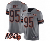 Youth Chicago Bears #95 Richard Dent Limited Silver Inverted Legend 100th Season Football Jersey