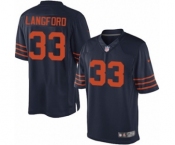 Youth Nike Chicago Bears #33 Jeremy Langford Navy Blue Throwback Alternate NFL Jersey