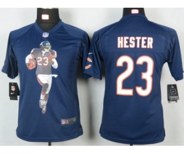 nike youth nfl jerseys chicago bears #23 hester blue[portrait fashion]