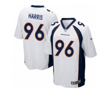 Men Nike Denver Broncos #96 Shelby Harris Game White NFL Jersey