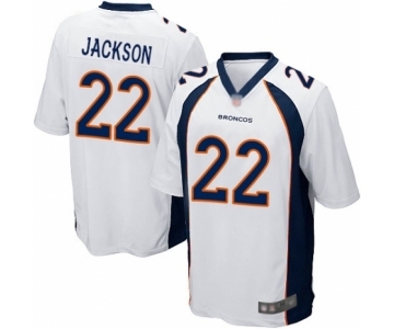 Men's Denver Broncos #22 Kareem Jackson Game White Football Jersey