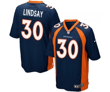 Men's Nike Denver Broncos #30 Phillip Lindsay Game Navy Blue Alternate NFL Jersey