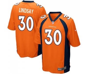 Men's Nike Denver Broncos #30 Phillip Lindsay Game Orange Team Color NFL Jersey