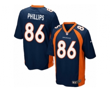 Men's Nike Denver Broncos #86 John Phillips Game Navy Blue Alternate NFL Jersey