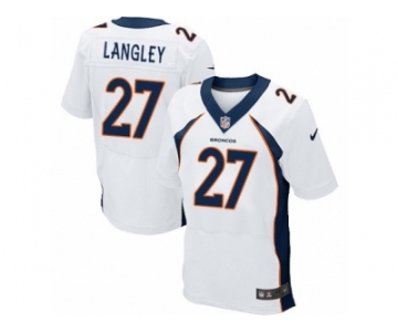 Men's Nike Denver Broncos #27 Brendan Langley Elite White NFL Jersey