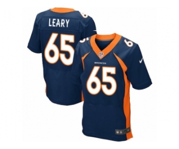 Men's Nike Denver Broncos #65 Ronald Leary Elite Navy Blue Alternate NFL Jersey