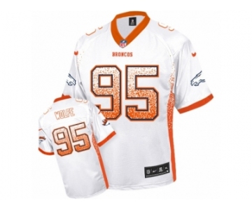 Men's Nike Denver Broncos #95 Derek Wolfe Elite White Drift Fashion NFL Jersey