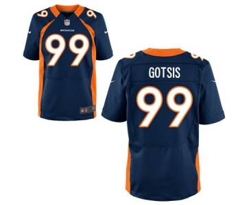Men's Nike Denver Broncos #99 Adam Gotsis Elite Navy Blue Alternate NFL Jersey