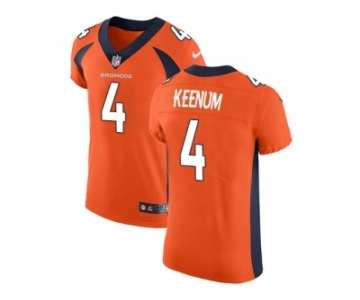 Nike Denver Broncos #4 Case Keenum Orange Team Color Men Stitched NFL Vapor Untouchable Elite Jersey