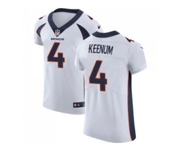 Nike Denver Broncos #4 Case Keenum White Men Stitched NFL Vapor Untouchable Elite Jersey
