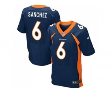 Nike Denver Broncos #6 Mark Sanchez Navy Blue Alternate Men's Stitched NFL New Elite Jersey