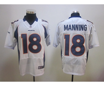 Nike nfl jerseys denver broncos #18 manning white[elite]