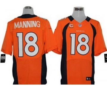 nike nfl jerseys denver broncos #18 manning orange[Elite c patch]