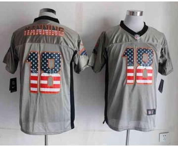 nike nfl jerseys denver broncos #18 peyton manning grey[Elite shadow USA flag fashion]