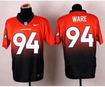 nike nfl jerseys denver broncos #94 ware orange-blue[Elite drift fashion][second version]