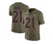 Men Nike Denver Broncos #21 Aqib Talib Limited Olive 2017 Salute to Service NFL Jersey