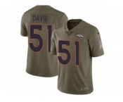 Men Nike Denver Broncos #51 Todd Davis Limited Olive 2017 Salute to Service NFL Jersey