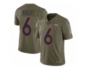 Men Nike Denver Broncos #6 Chad Kelly Limited Olive 2017 Salute to Service NFL Jersey