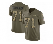 Men Nike Denver Broncos #71 Donald Stephenson Limited Olive Camo 2017 Salute to Service NFL Jersey