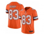 Men Nike Denver Broncos #83 A.J. Derby Limited Orange Rush Vapor Untouchable NFL Jersey