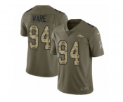 Men Nike Denver Broncos #94 DeMarcus Ware Limited Olive Camo 2017 Salute to Service NFL Jersey