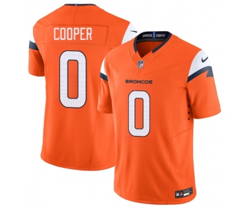 Men's Denver Broncos #0 Jonathon Cooper Orange 2025 F.U.S.E. Vapor Limited Football Stitched Jersey