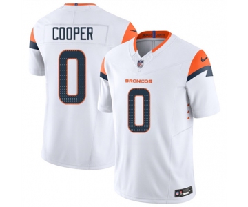 Men's Denver Broncos #0 Jonathon Cooper White 2025 F.U.S.E. Vapor Limited Football Stitched Jersey