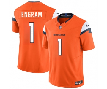 Men's Denver Broncos #1 Evan Engram Orange 2025 F.U.S.E. Vapor Limited Football Stitched Jersey