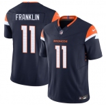 Men's Denver Broncos #11 Troy Franklin Navy F.U.S.E. Vapor Limited Football Stitched Jersey