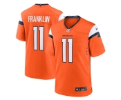 Men's Denver Broncos #11 Troy Franklin Orange 2025 Alternate Football Stitched Game Jersey