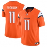 Men's Denver Broncos #11 Troy Franklin Orange 2025 F.U.S.E. Vapor Limited Football Stitched Jersey Men's Denver Broncos #11 Troy Franklin Orange 2025 F.U.S.E. Vapor Limited Football Stitched Jersey