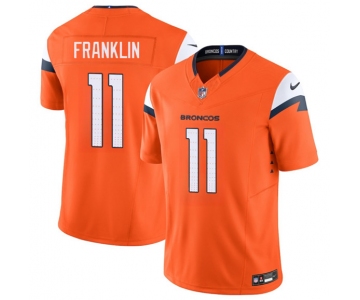 Men's Denver Broncos #11 Troy Franklin Orange 2025 F.U.S.E. Vapor Limited Football Stitched Jersey