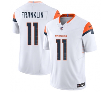 Men's Denver Broncos #11 Troy Franklin White 2025 F.U.S.E. Vapor Limited Football Stitched Jersey