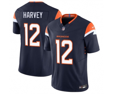 Men's Denver Broncos #12 RJ Harvey Navy F.U.S.E. Vapor Limited Football Stitched Jersey