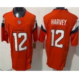 Men's Denver Broncos #12 Rj Harvey Limited Orange FUSE Vapor Jersey