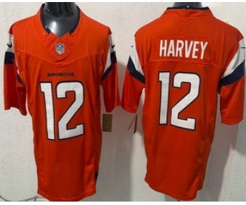 Men's Denver Broncos #12 Rj Harvey Limited Orange FUSE Vapor Jersey