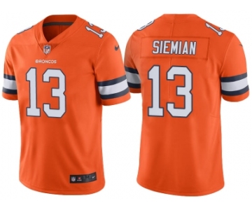 Men's Denver Broncos #13 Trevor Siemian Orange Color Rush Limited Jersey