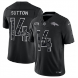 Men's Denver Broncos #14 Courtland Sutton Black 2026 F.U.S.E. Salute to Service Limited Stitched Football Stitched Jersey