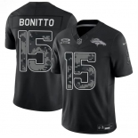 Men's Denver Broncos #15 Nik Bonitto Black 2026 F.U.S.E. Salute to Service Limited Stitched Football Stitched Jersey