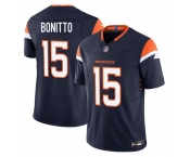 Men's Denver Broncos #15 Nik Bonitto Navy F.U.S.E. Vapor Limited Football Stitched Jersey