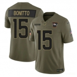 Men's Denver Broncos #15 Nik Bonitto Olive 2025 F.U.S.E. Salute to Service Limited Football Stitched Jersey Men's Denver Broncos #15 Nik Bonitto Olive 2025 F.U.S.E. Salute to Service Limited Football Stitched Jersey