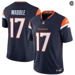 Men's Denver Broncos #17 Jaylen Waddle Navy 2026 F.U.S.E. Vapor Limited Stitched Football Jersey