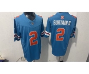 Men's Denver Broncos #2 Pat Surtain II Blue F.U.S.E. With Patch Throwback Vapor Limited Football Stitched Jersey Men's Denver Broncos #2 Pat Surtain II Blue F.U.S.E. With Patch Throwback Vapor Limited Football Stitched Jersey