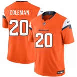 Men's Denver Broncos #20 Jonah Coleman Orange 2026 Draft F.U.S.E. Vapor Limited Football Stitched Jersey