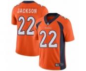 Men's Denver Broncos #22 Kareem Jackson Orange Team Color Vapor Untouchable Limited Player Football Jersey