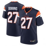 Men's Denver Broncos #27 J.K. Dobbins Navy 2025 Alternate Football Stitched Game Jersey Men's Denver Broncos #27 J.K. Dobbins Navy 2025 Alternate Football Stitched Game Jersey