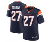 Men's Denver Broncos #27 J.K. Dobbins Navy 2025 Alternate Football Stitched Game Jersey