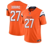 Men's Denver Broncos #27 J.K. Dobbins Orange 2025 F.U.S.E. Vapor Limited Football Stitched Jersey
