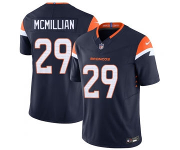 Men's Denver Broncos #29 Ja'Quan McMillan Navy F.U.S.E. Vapor Limited Football Stitched Jersey